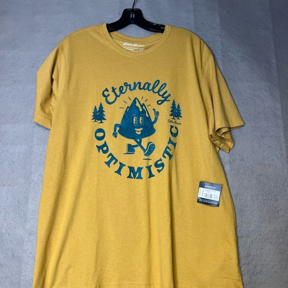 🆕 Men’s Size XL Eddie Bauer Short Sleeve Tee Externally Grateful Fast Shipping
